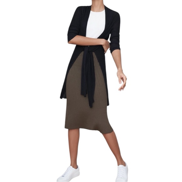 MM. LaFleur Graham Rib Sheer Kimono - Picture 1 of 7